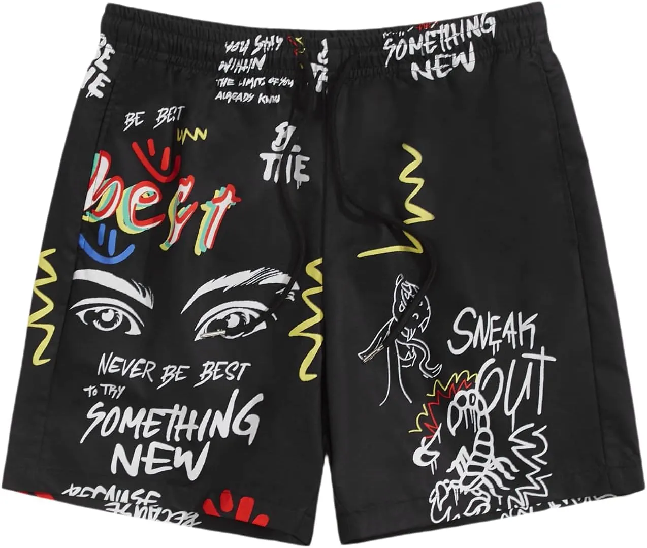 Men's Graphic Hip Print Drawstring Shorts
