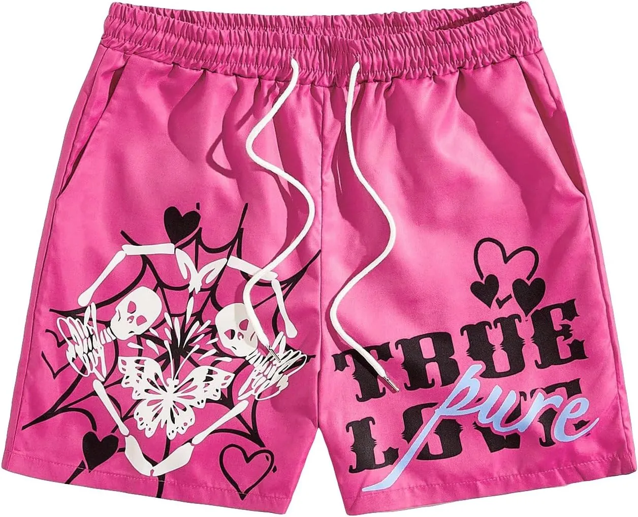 Men's Graphic Hip Print Drawstring Shorts