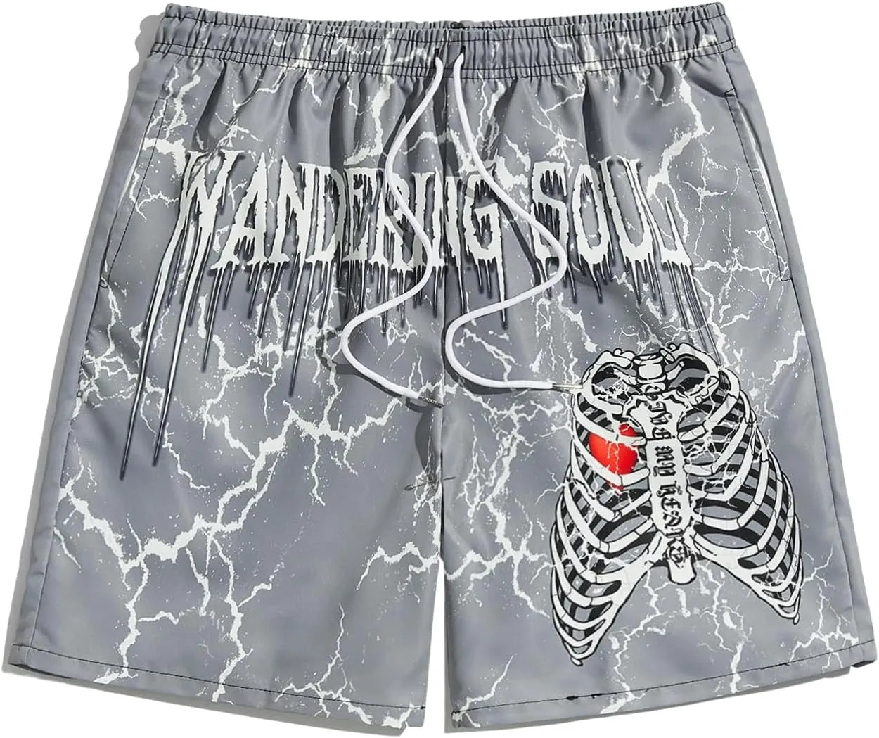 Men's Graphic Hip Print Drawstring Shorts