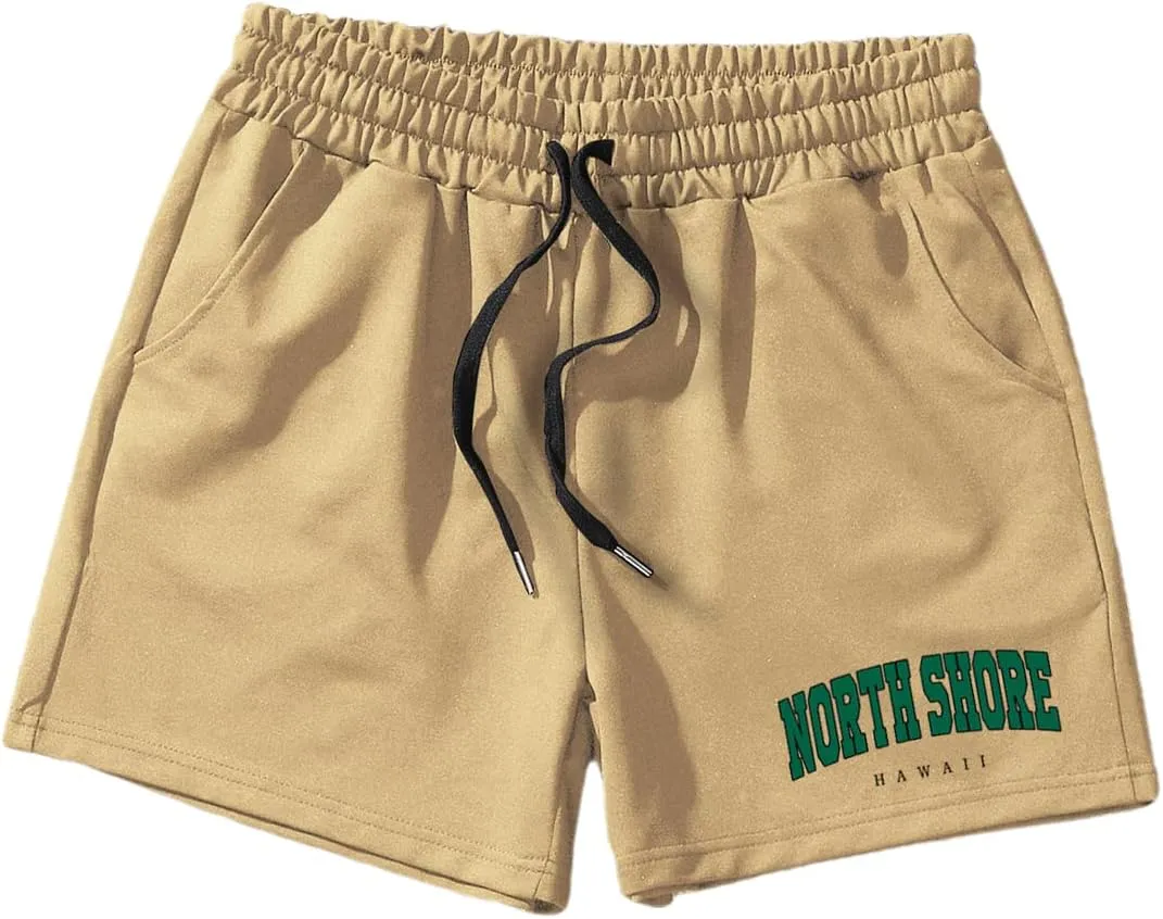 Men's Graphic Hip Print Drawstring Shorts
