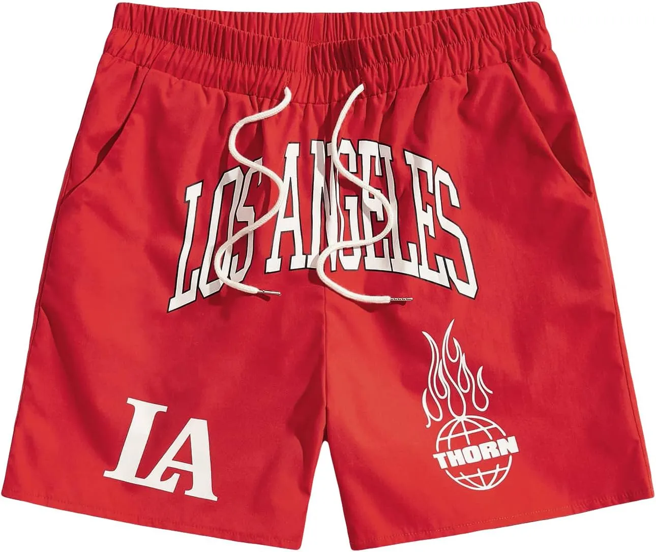 Men's Graphic Hip Print Drawstring Shorts