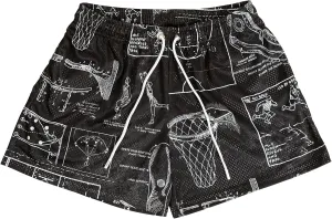 Mens Graphic Shorts Basketball Drawstring Casual Workout Athletic Summer Running Shorts