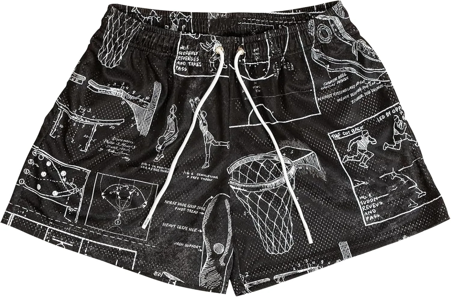 Mens Graphic Shorts Basketball Drawstring Casual Workout Athletic Summer Running Shorts