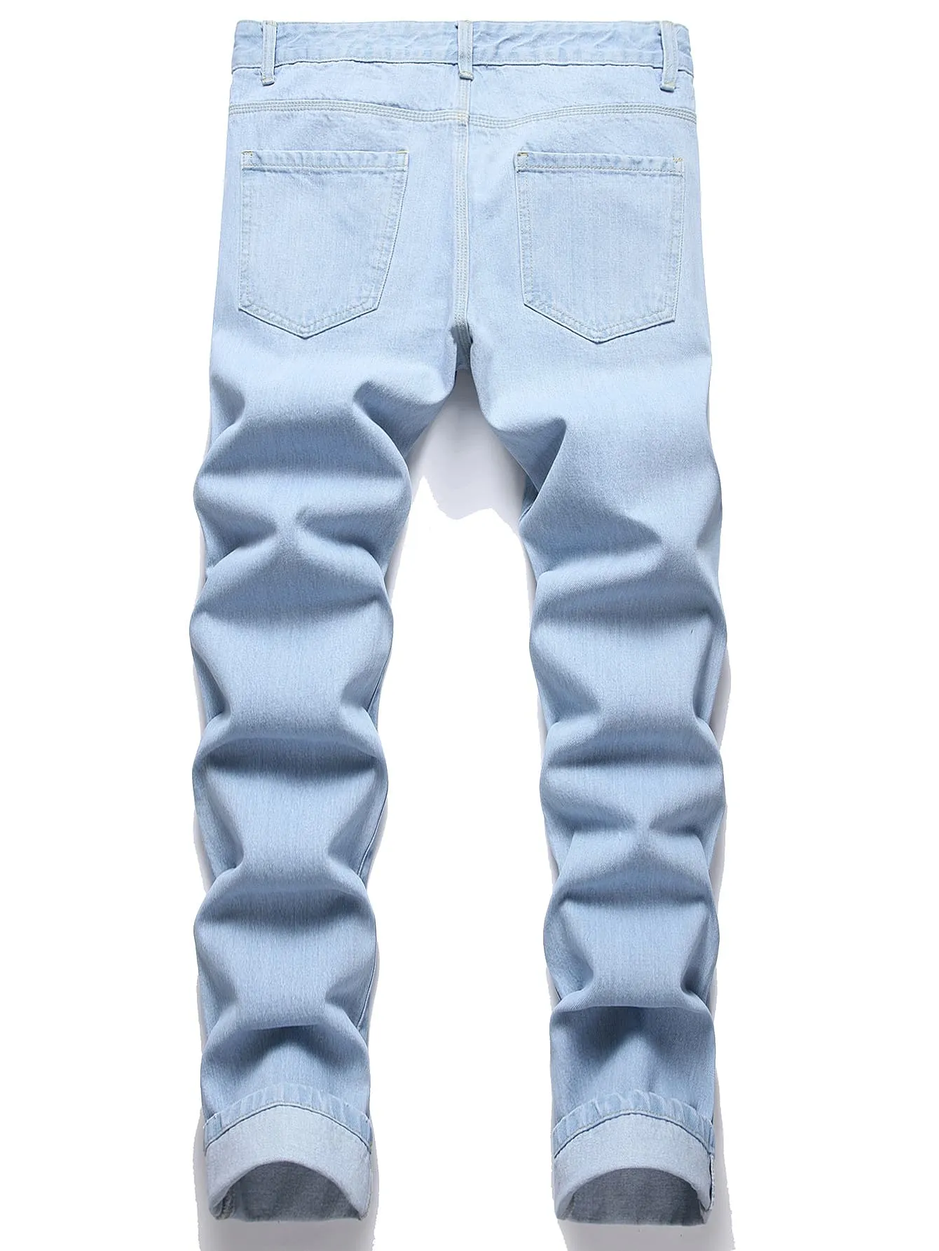 Men's Graphic Skull Print Jeans