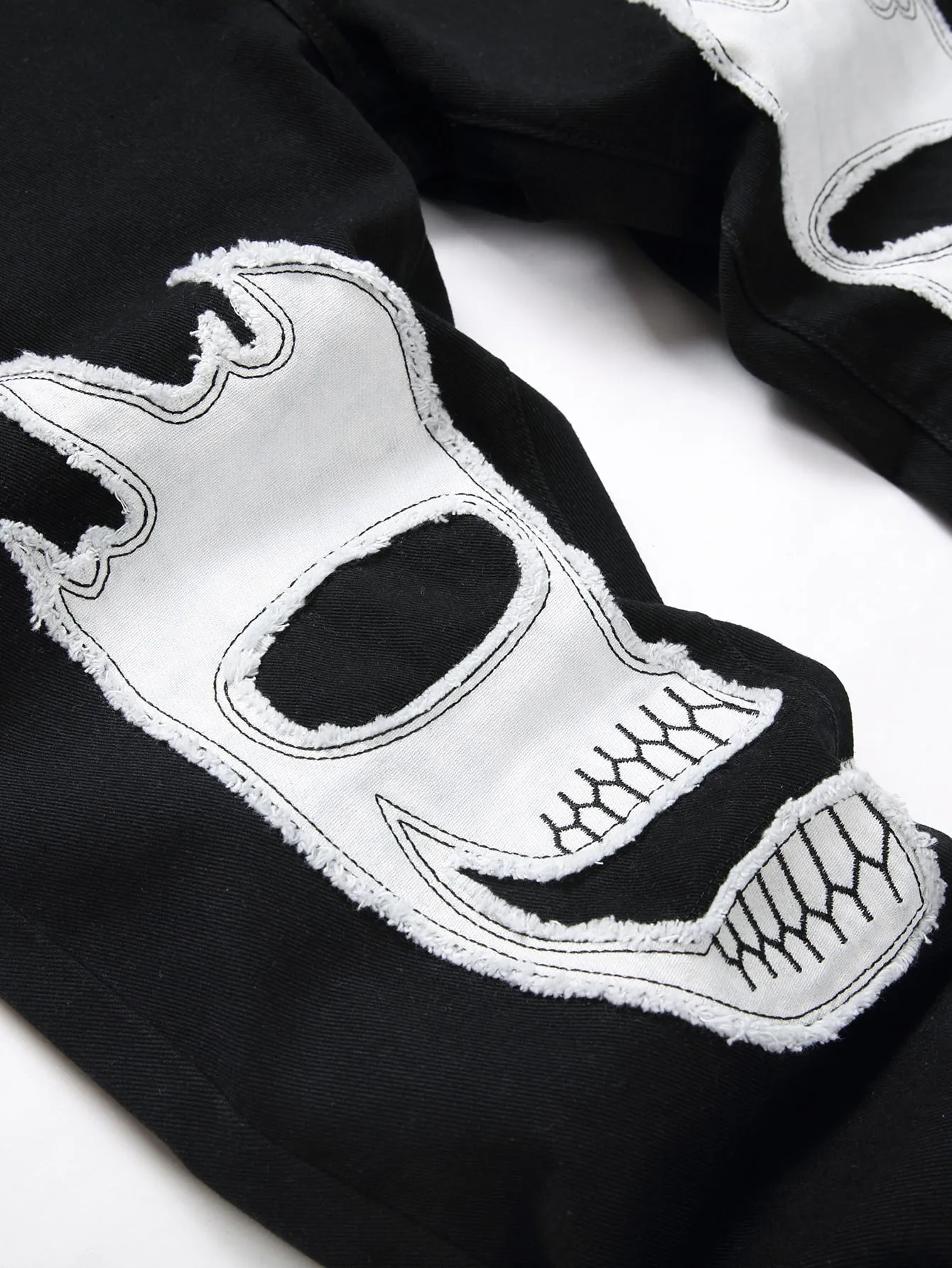 Men's Graphic Skull Print Jeans