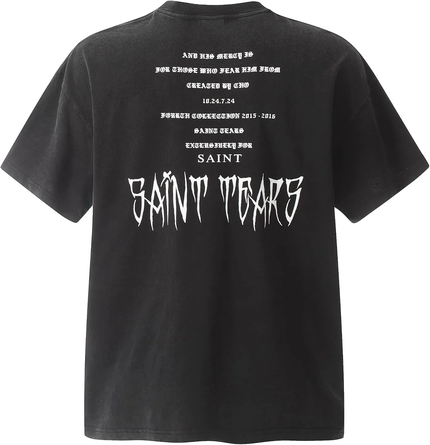 Men's Hip Hop Graphic Print Cotton T-Shirt Fashion Special Design Crewneck Rapper Short Sleeve Tops