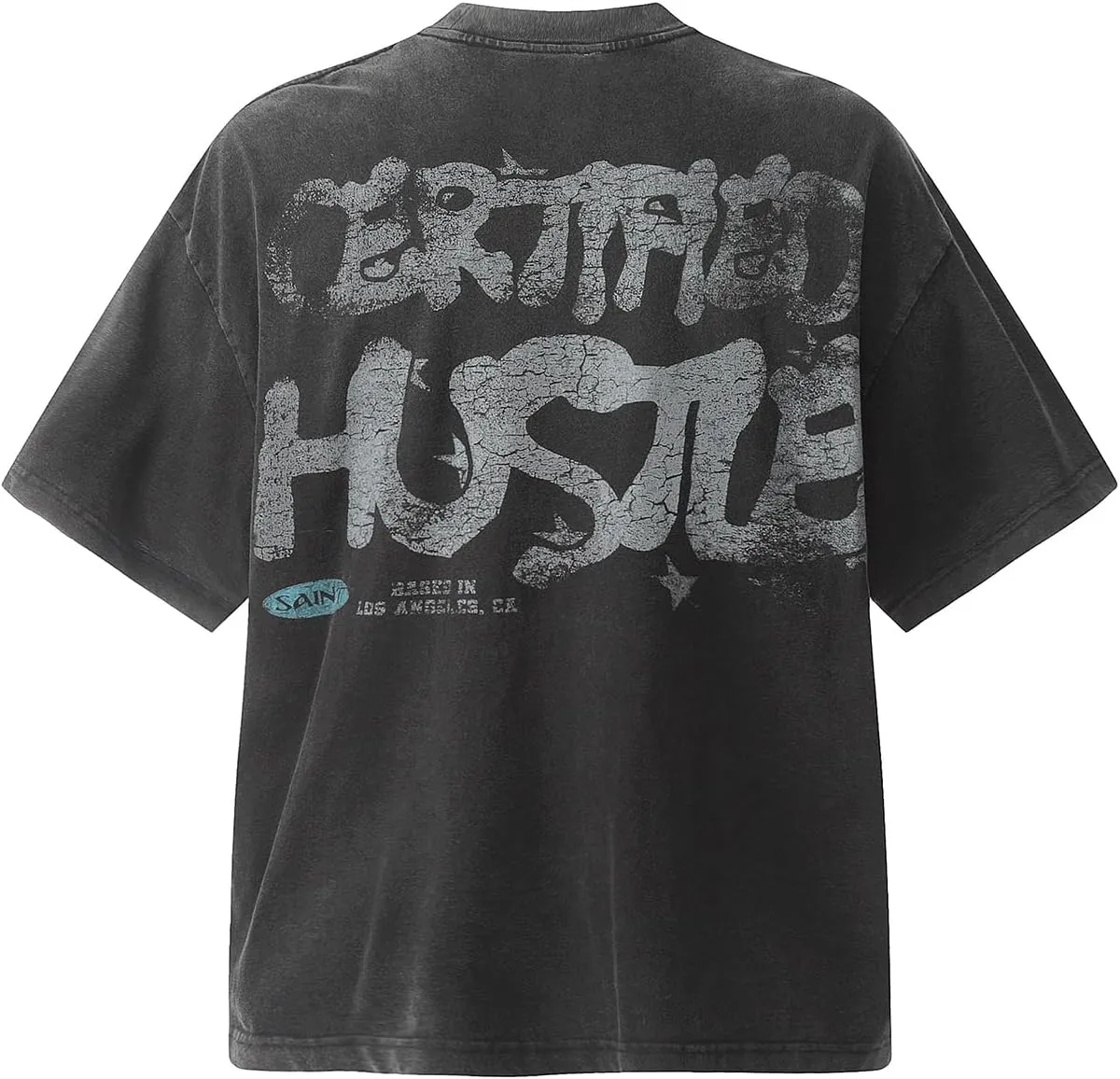 Men's Hip Hop Graphic Print Cotton T-Shirt Fashion Special Design Crewneck Rapper Short Sleeve Tops…