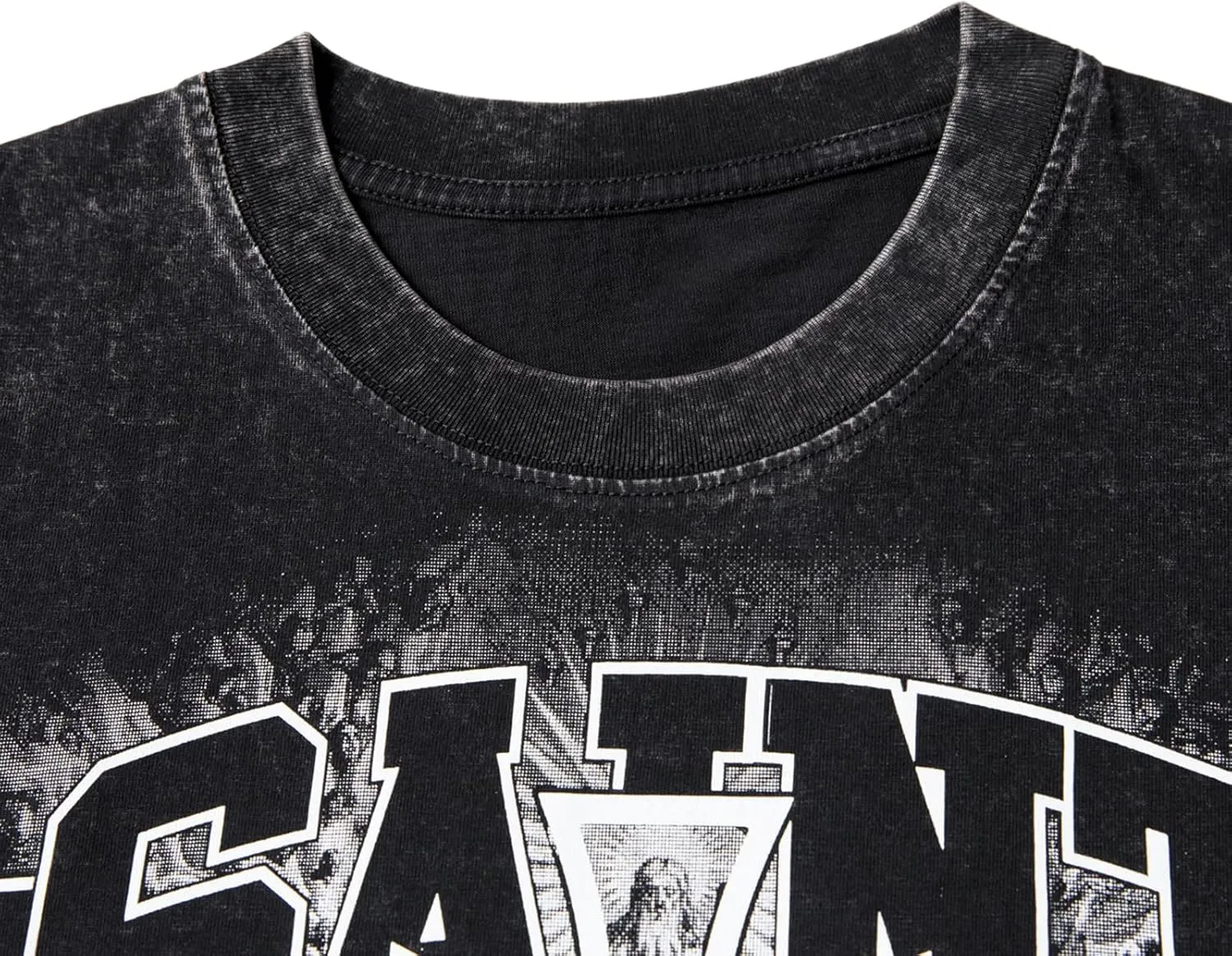 Men's Hip Hop Graphic Print Cotton T-Shirt Fashion Special Design Crewneck Rapper Short Sleeve Tops