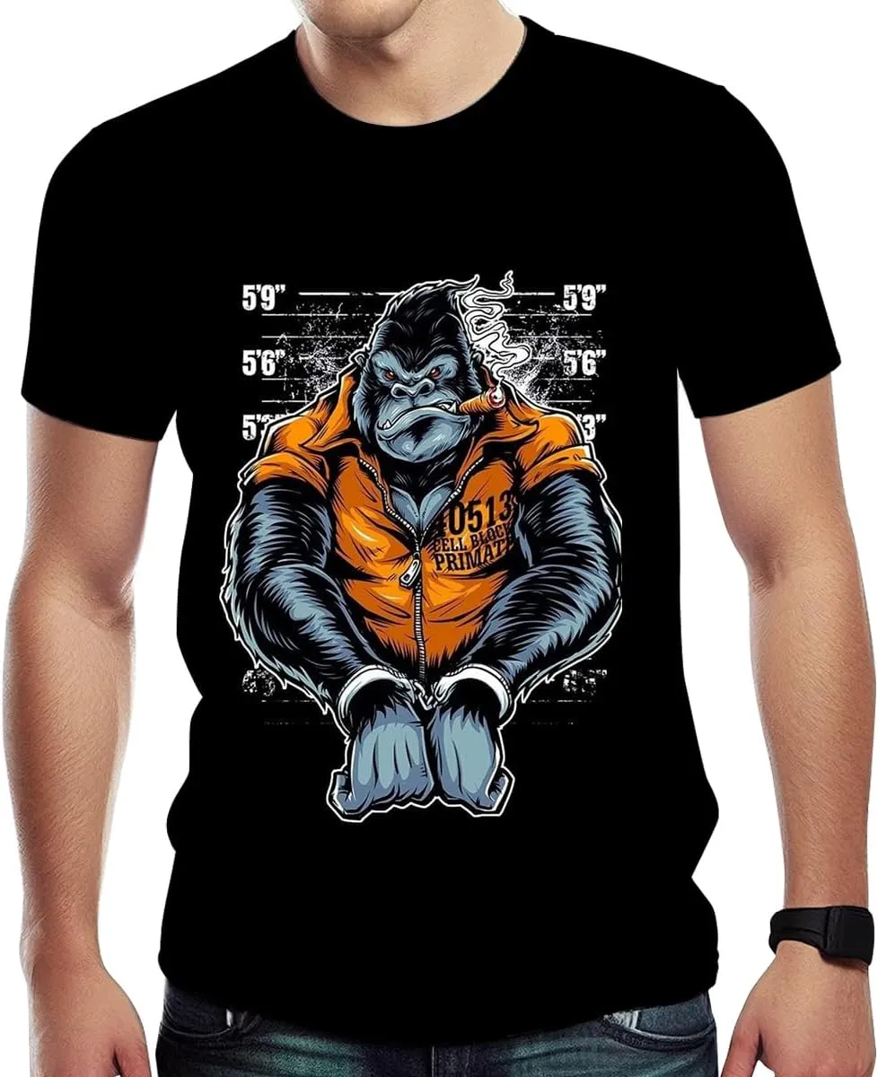 Mens Hip Hop Tshirt 90 Hipster Clothing Casual Urban Street Graffiti Print T-Shirt