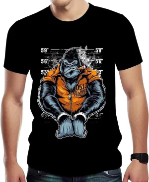 Mens Hip Hop Tshirt 90 Hipster Clothing Casual Urban Street Graffiti Print T-Shirt