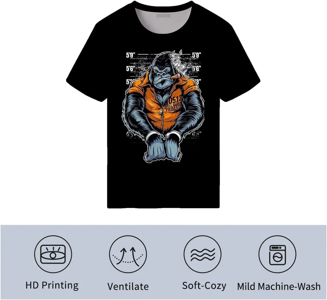 Mens Hip Hop Tshirt 90 Hipster Clothing Casual Urban Street Graffiti Print T-Shirt