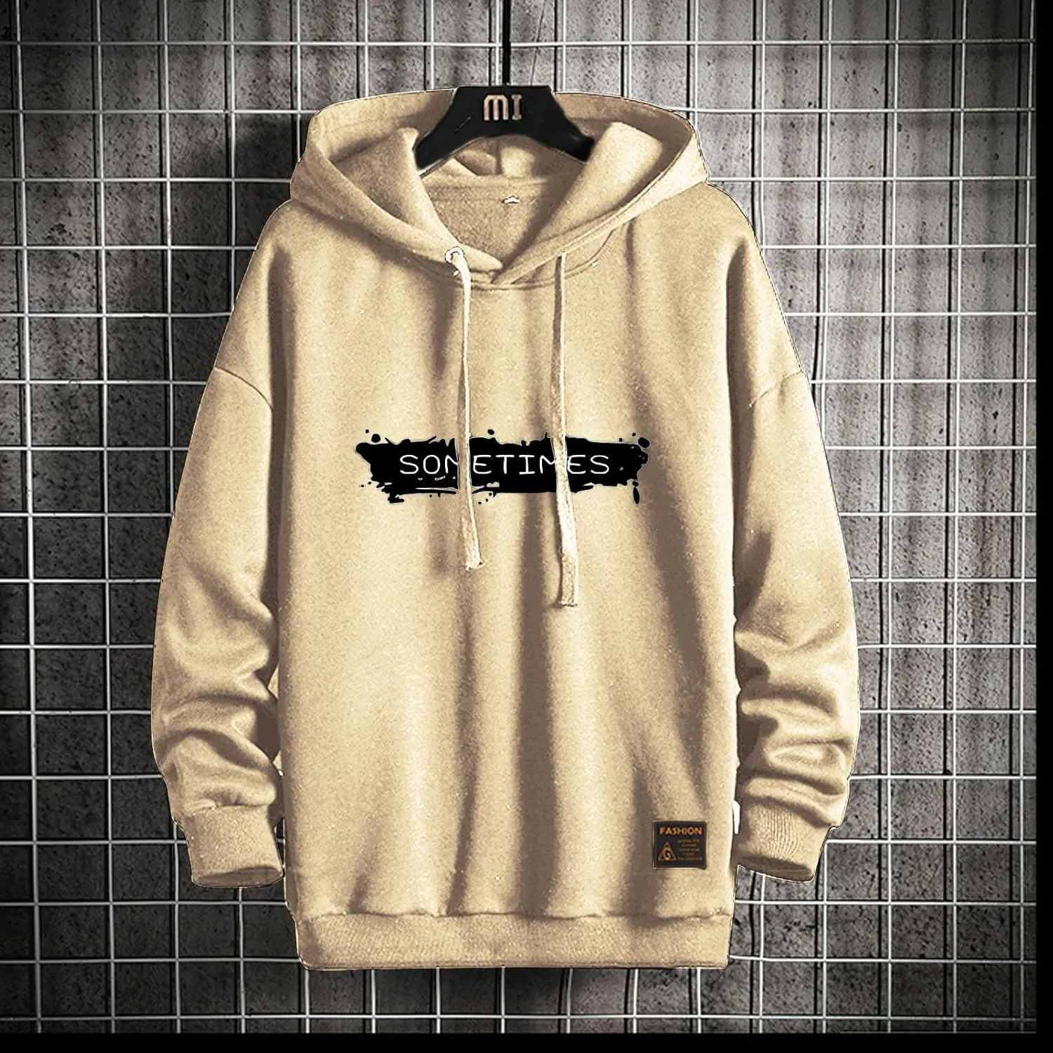 Men's Hoodie Hip Hop Graphic Fleece Hooded Pullover Vintage Printed Long Sleeve Sweatshirt Unisex Streetwear