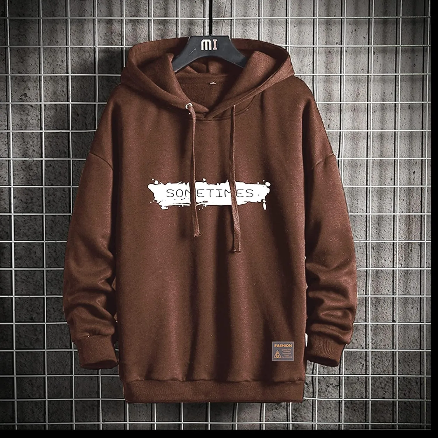 Men's Hoodie Hip Hop Graphic Fleece Hooded Pullover Vintage Printed Long Sleeve Sweatshirt Unisex Streetwear