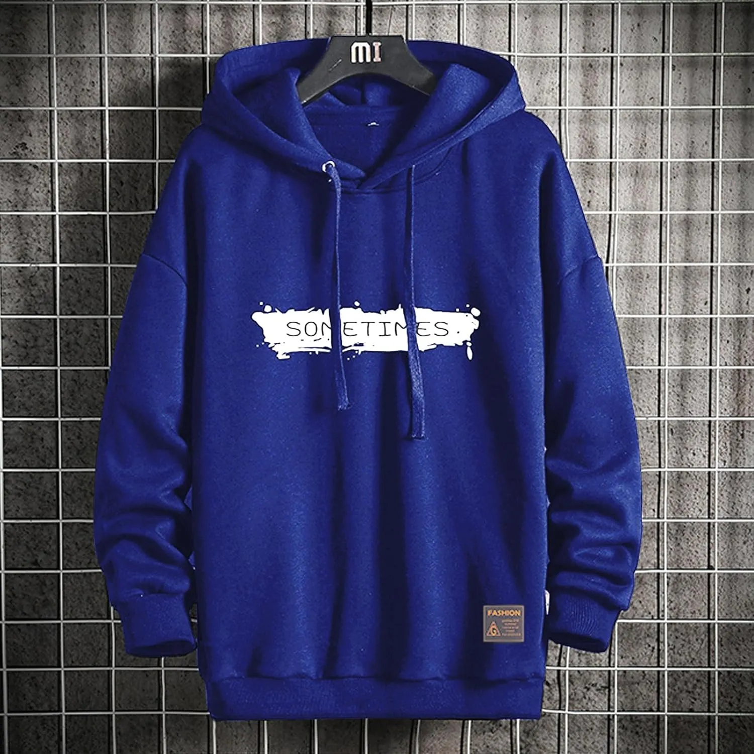 Men's Hoodie Hip Hop Graphic Fleece Hooded Pullover Vintage Printed Long Sleeve Sweatshirt Unisex Streetwear