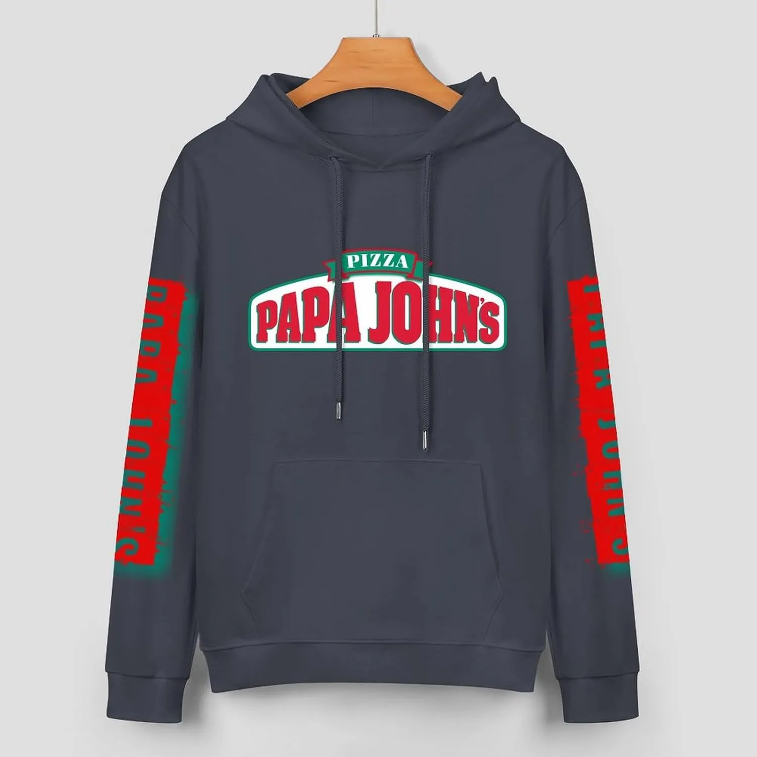 Men's Logo Graphic Cotton Hoodie with Big Pocket Long Sleeve Soft Pullover Sweatshirt for Men Work Clothes Tops Hoody