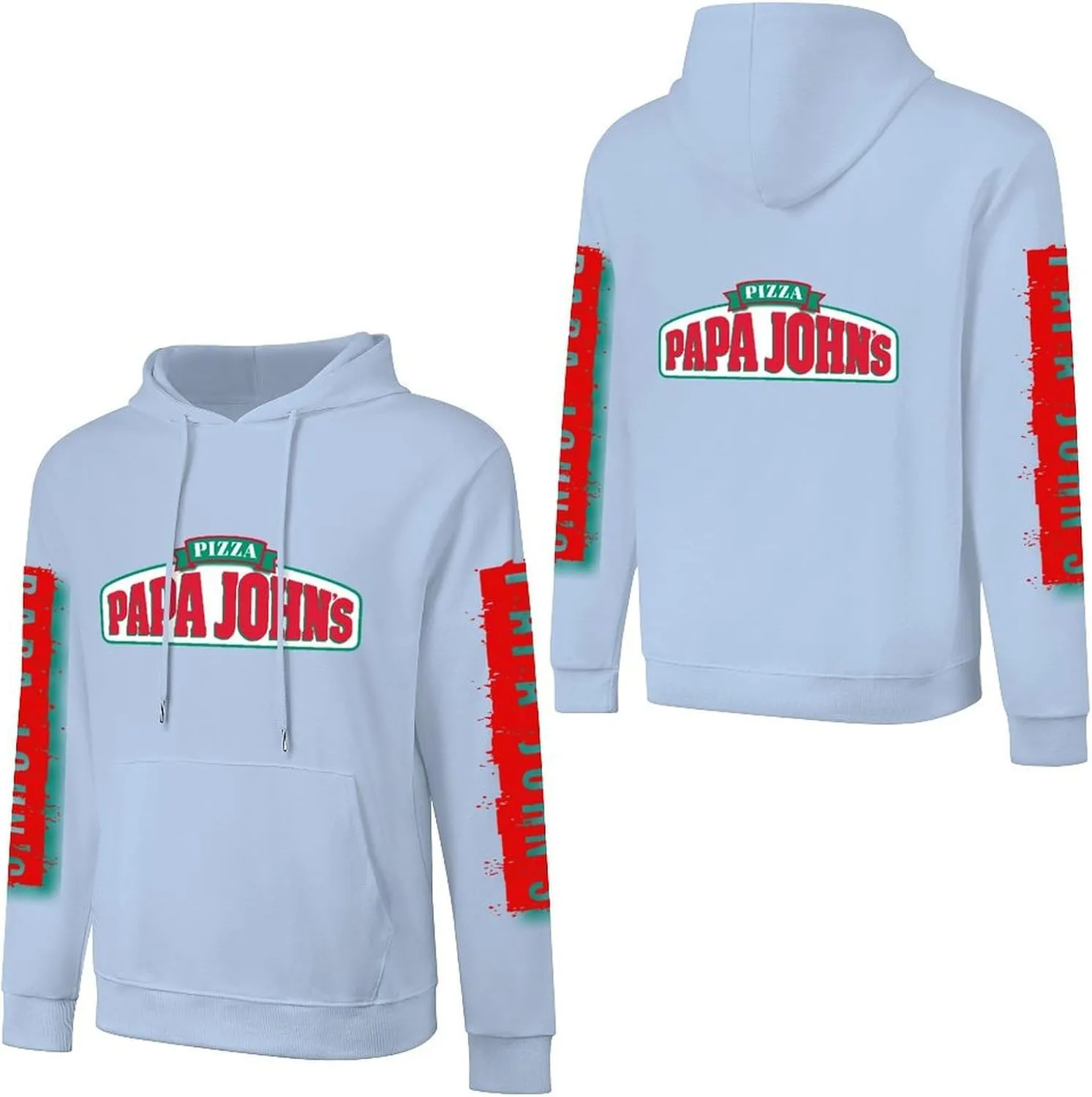 Men's Logo Graphic Cotton Hoodie with Big Pocket Long Sleeve Soft Pullover Sweatshirt for Men Work Clothes Tops Hoody