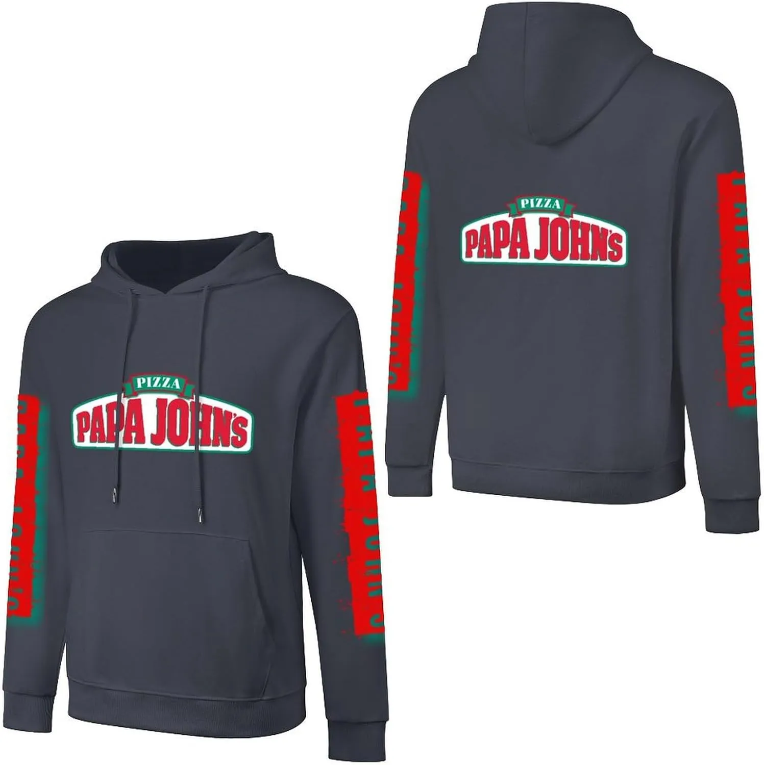 Men's Logo Graphic Cotton Hoodie with Big Pocket Long Sleeve Soft Pullover Sweatshirt for Men Work Clothes Tops Hoody