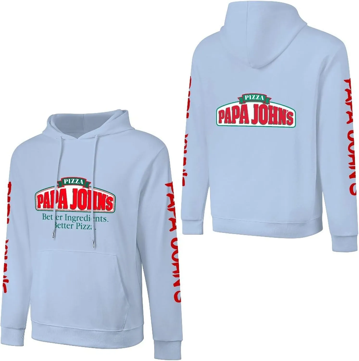 Men's Logo Graphic Cotton Hoodie with Big Pocket Long Sleeve Soft Pullover Sweatshirt for Men Work Clothes Tops Hoody