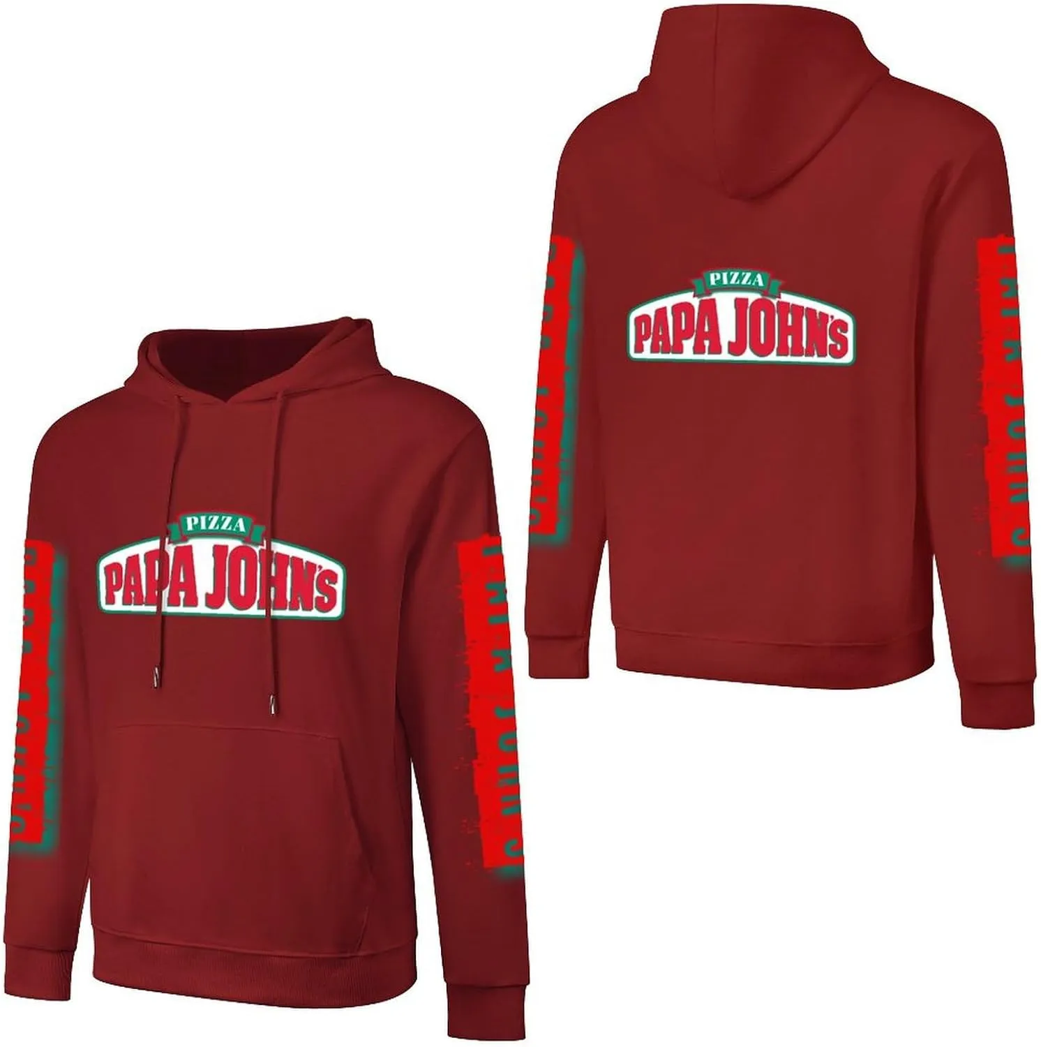 Men's Logo Graphic Cotton Hoodie with Big Pocket Long Sleeve Soft Pullover Sweatshirt for Men Work Clothes Tops Hoody
