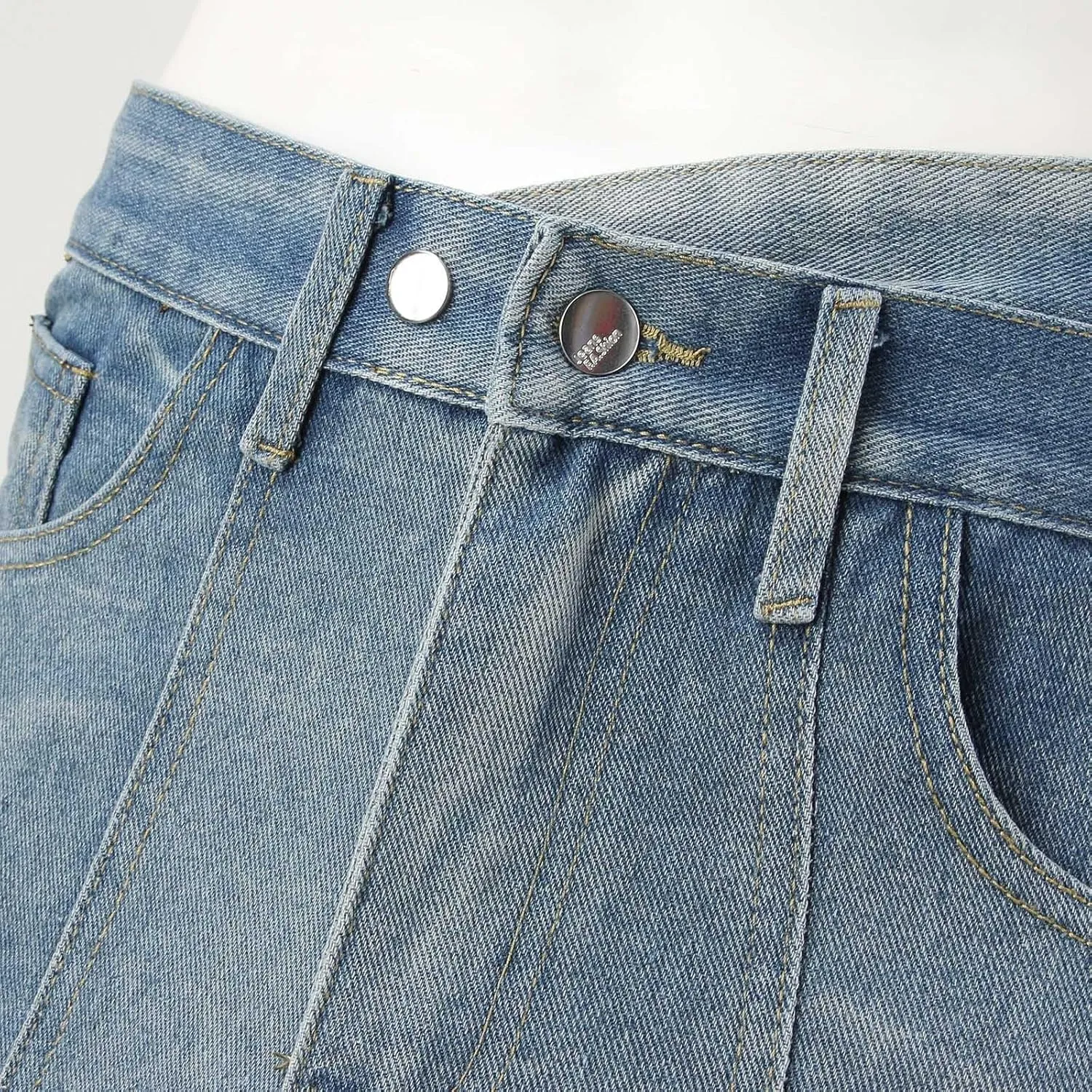 Men's Loose Wide Leg Jeans Streetwear Skateboard Baggy Punk Hip Hop Multi-Pocket Oversized Denim Pants