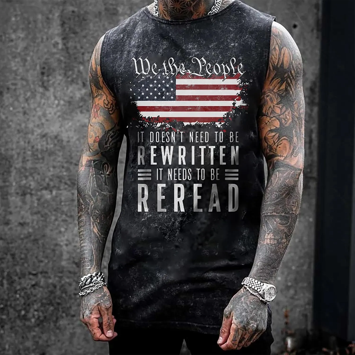 Mens Skull 3D Graphic Print Shirts Tank Tops Gym Workout Crew Neck Sleeveless Casual Shirts Tops