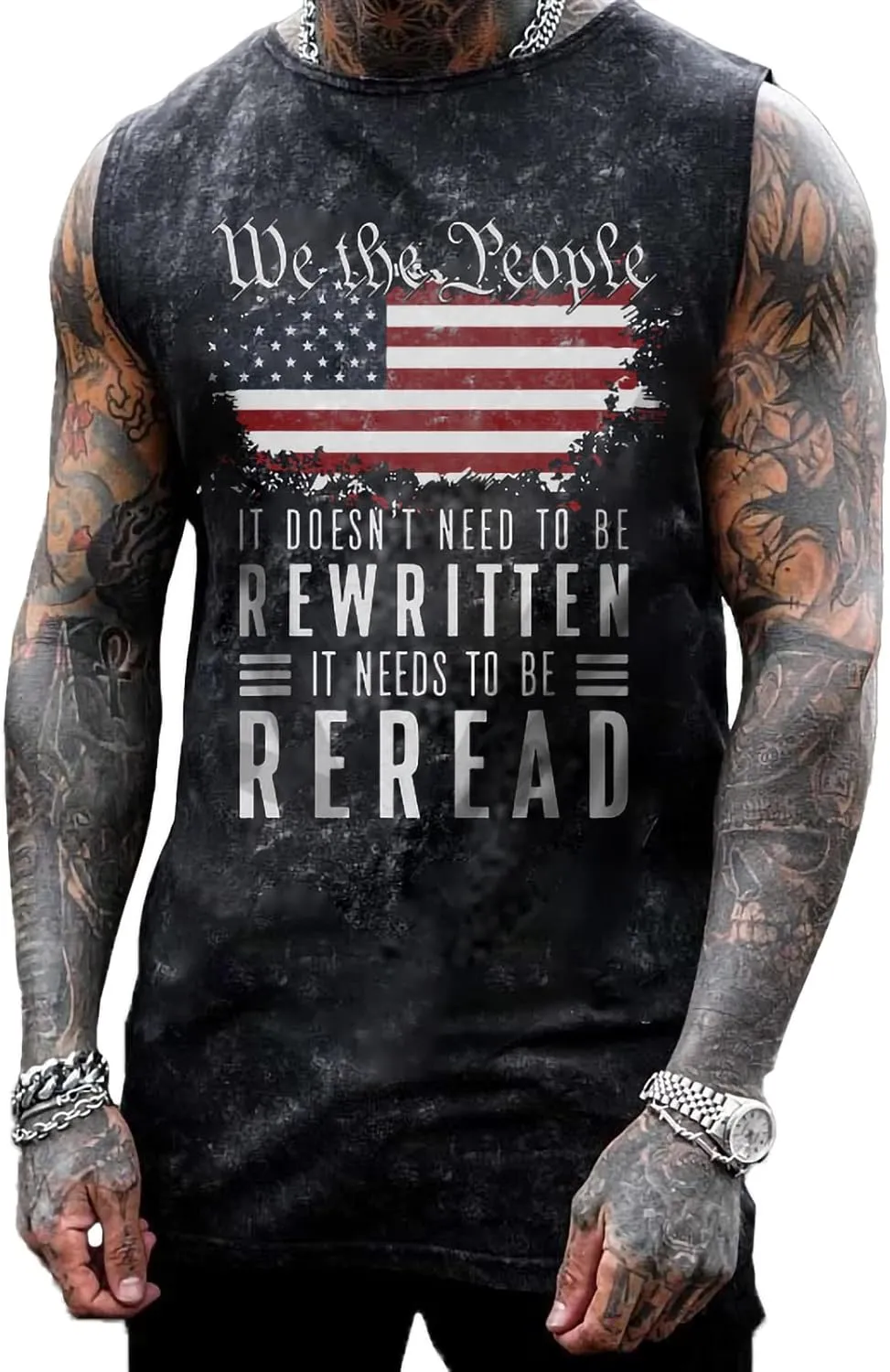 Mens Skull 3D Graphic Print Shirts Tank Tops Gym Workout Crew Neck Sleeveless Casual Shirts Tops