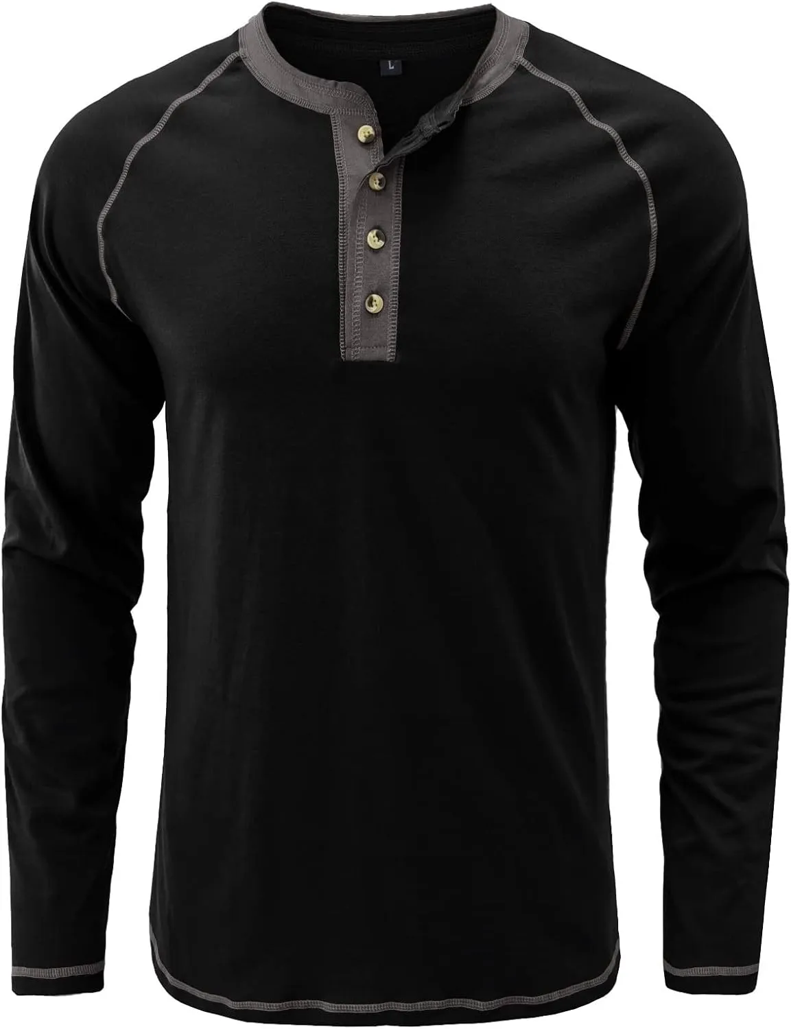 Men's Summer Shirts Long Sleeve Button Pocket Henry Collar Breathable Athletic Summer Comfy Fashion Trendy T-Shirts