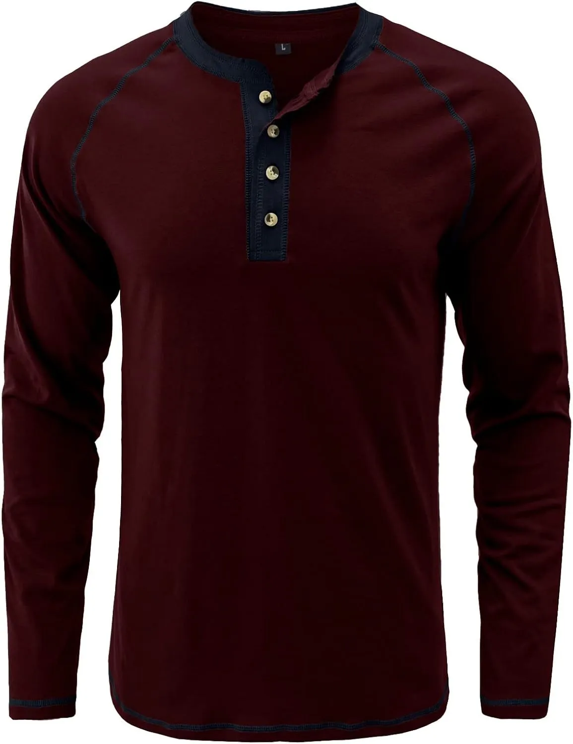 Men's Summer Shirts Long Sleeve Button Pocket Henry Collar Breathable Athletic Summer Comfy Fashion Trendy T-Shirts