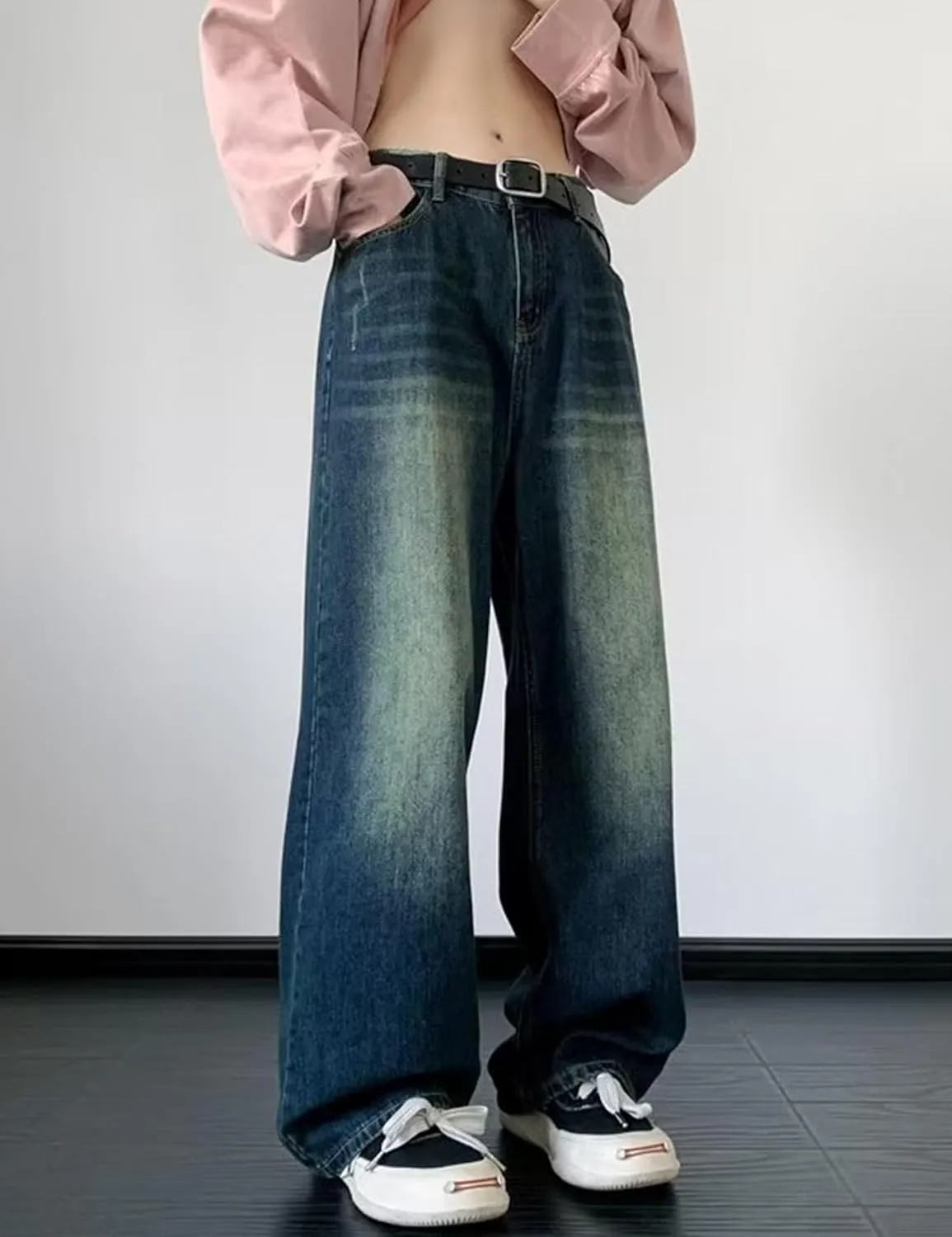 Men's Y2K Jeans Vintage Baggy Jean Pants Grunge Aesthetic Skater Pants Streetwear Relaxed Fit Jeans Trousers