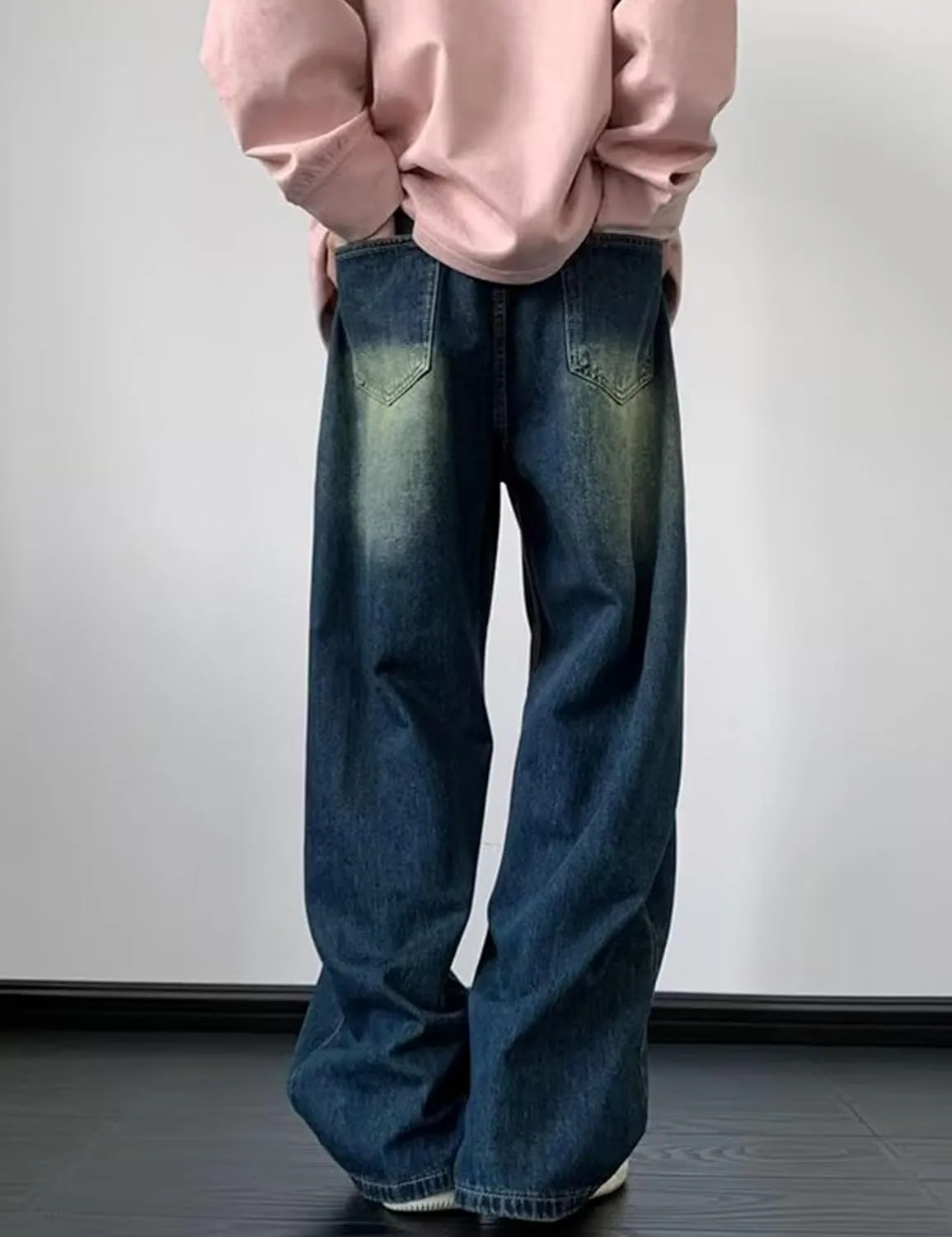 Men's Y2K Jeans Vintage Baggy Jean Pants Grunge Aesthetic Skater Pants Streetwear Relaxed Fit Jeans Trousers