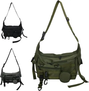 Messenger Bag with Detachable Pouches, 22x10 inches, Canvas Crossbody Shoulder Bag for Men Women
