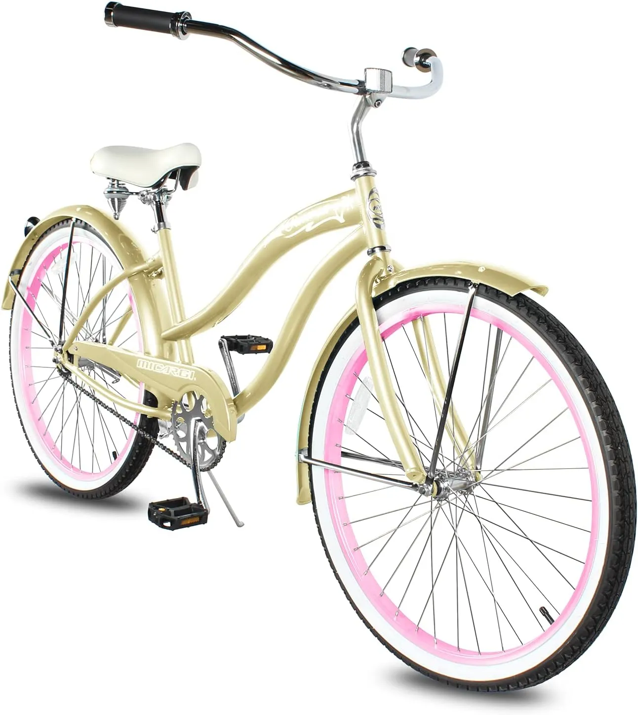 MICARGI 26” Retro Beach Cruiser Bike Coaster Brakes for Female