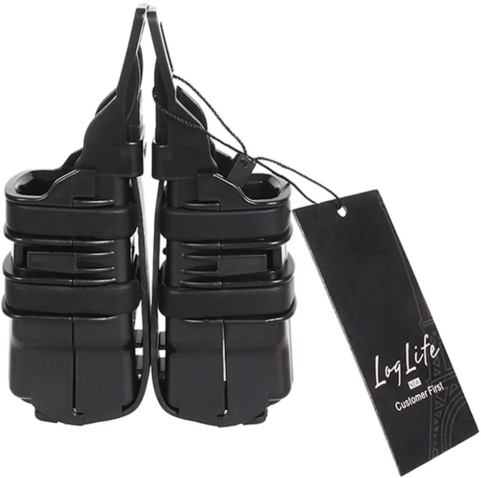 Molle Mag Pouch Small Portable, Nylon Holster Fast 9mm Magazine Pouch for AR Pistol Black DE