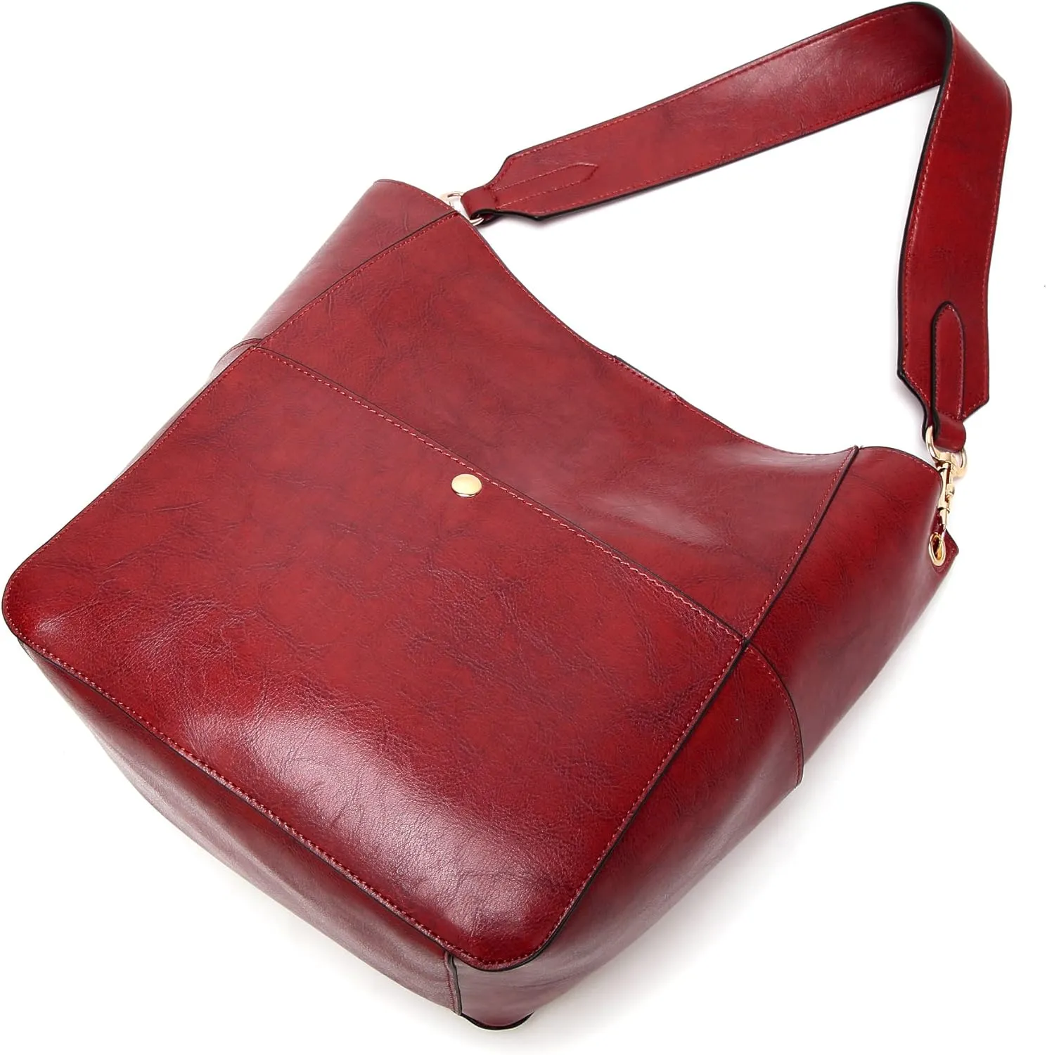 Molodo Womens Handbag, Pu Leather Bucket Tote Purse And Handbags Medium Satchel Hobo Purse Designer Work Shoulder Bags