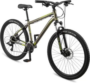 Mongoose Montana Sport and Comp Men and Women Mountain Bike, 18 or 21-Speed Drivetrain with Trigger Shifters, 15 to 18.5-Inch Frames, 27.5-Inch Wheels
