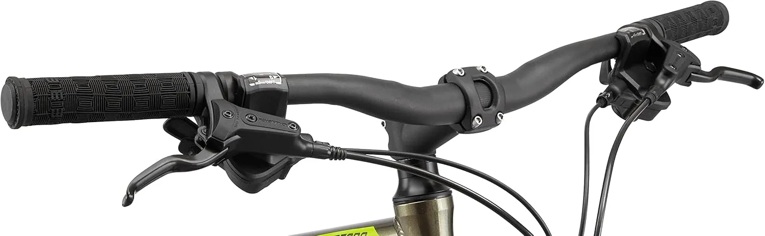 Mongoose Montana Sport and Comp Men and Women Mountain Bike, 18 or 21-Speed Drivetrain with Trigger Shifters, 15 to 18.5-Inch Frames, 27.5-Inch Wheels