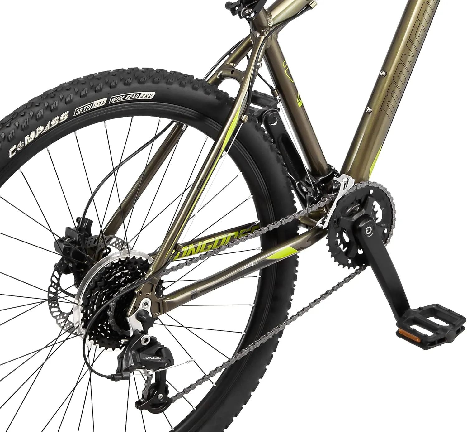 Mongoose Montana Sport and Comp Men and Women Mountain Bike, 18 or 21-Speed Drivetrain with Trigger Shifters, 15 to 18.5-Inch Frames, 27.5-Inch Wheels