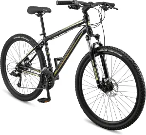 Mongoose Montana Sport and Comp Men and Women Mountain Bike, 18 or 21-Speed Drivetrain with Trigger Shifters, 15 to 18.5-Inch Frames, 27.5-Inch Wheels
