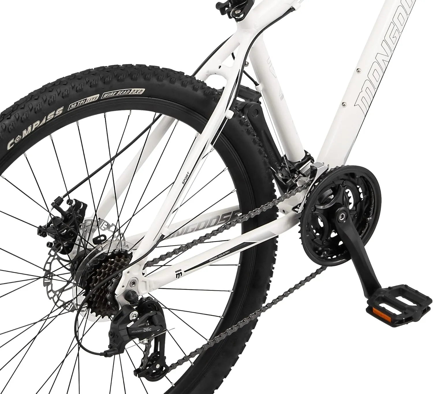 Mongoose Montana Sport and Comp Men and Women Mountain Bike, 18 or 21-Speed Drivetrain with Trigger Shifters, 15 to 18.5-Inch Frames, 27.5-Inch Wheels