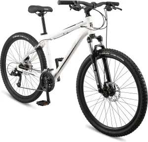 Mongoose Montana Sport and Comp Men and Women Mountain Bike, 18 or 21-Speed Drivetrain with Trigger Shifters, 15 to 18.5-Inch Frames, 27.5-Inch Wheels