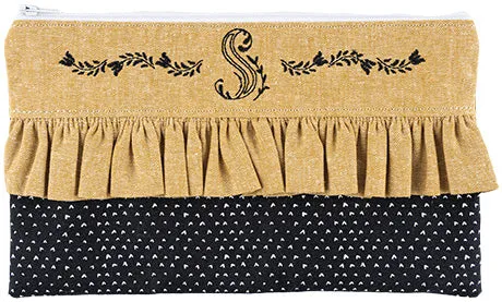 Monogrammed Ruffle Bags