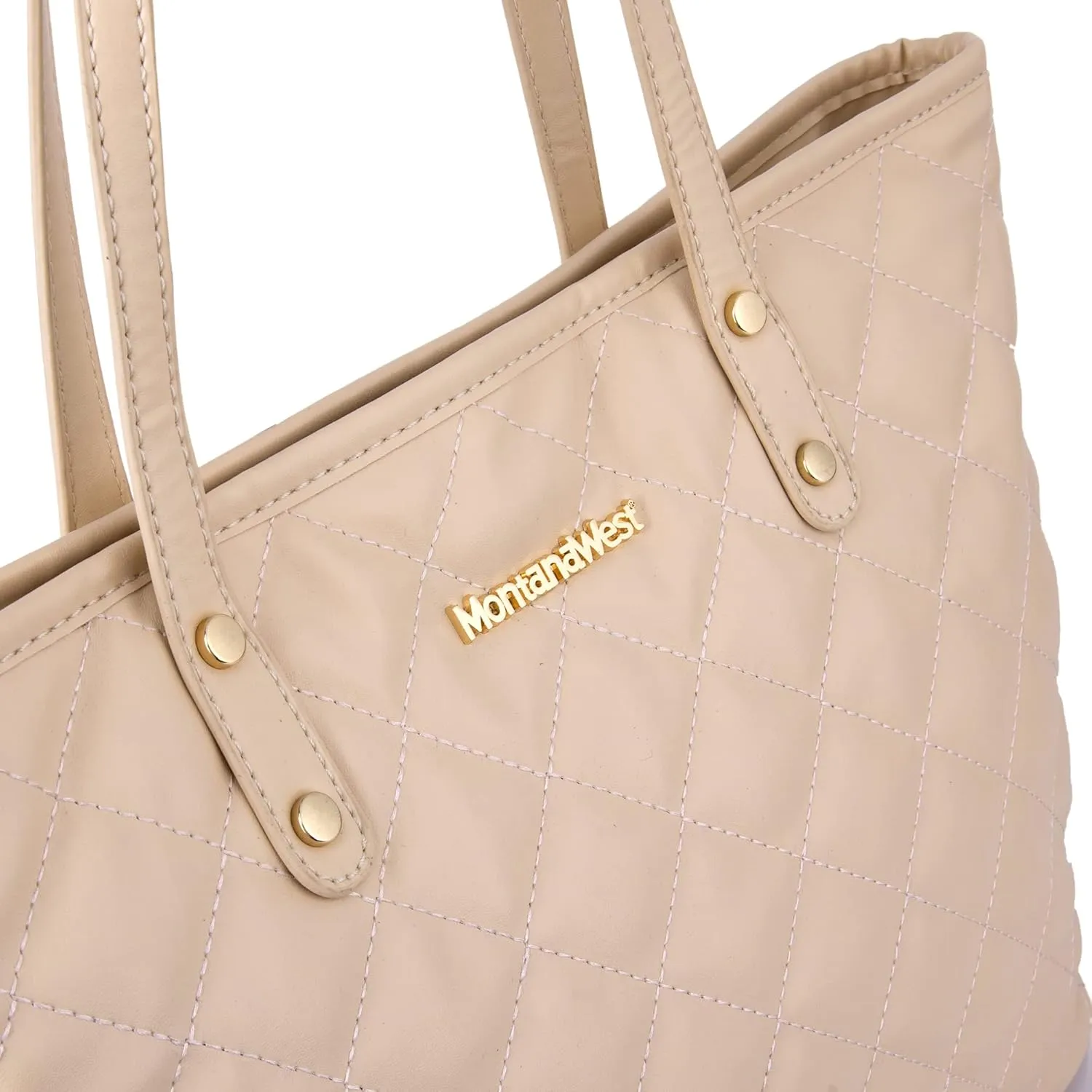 Montana West Quilted Handbag for Women Tote Purse Shoulder Bag Large Fashion Hobo Purse