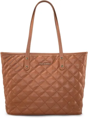 Montana West Quilted Tote Bag for Women Large Shoulder Bag Fashion Handbags with Top Zipper