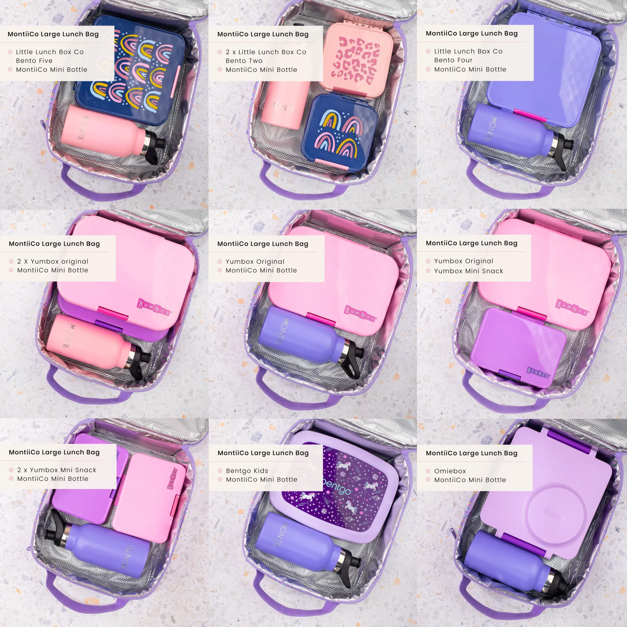 MontiiCo Large Insulated Lunch Bag - Butterflies