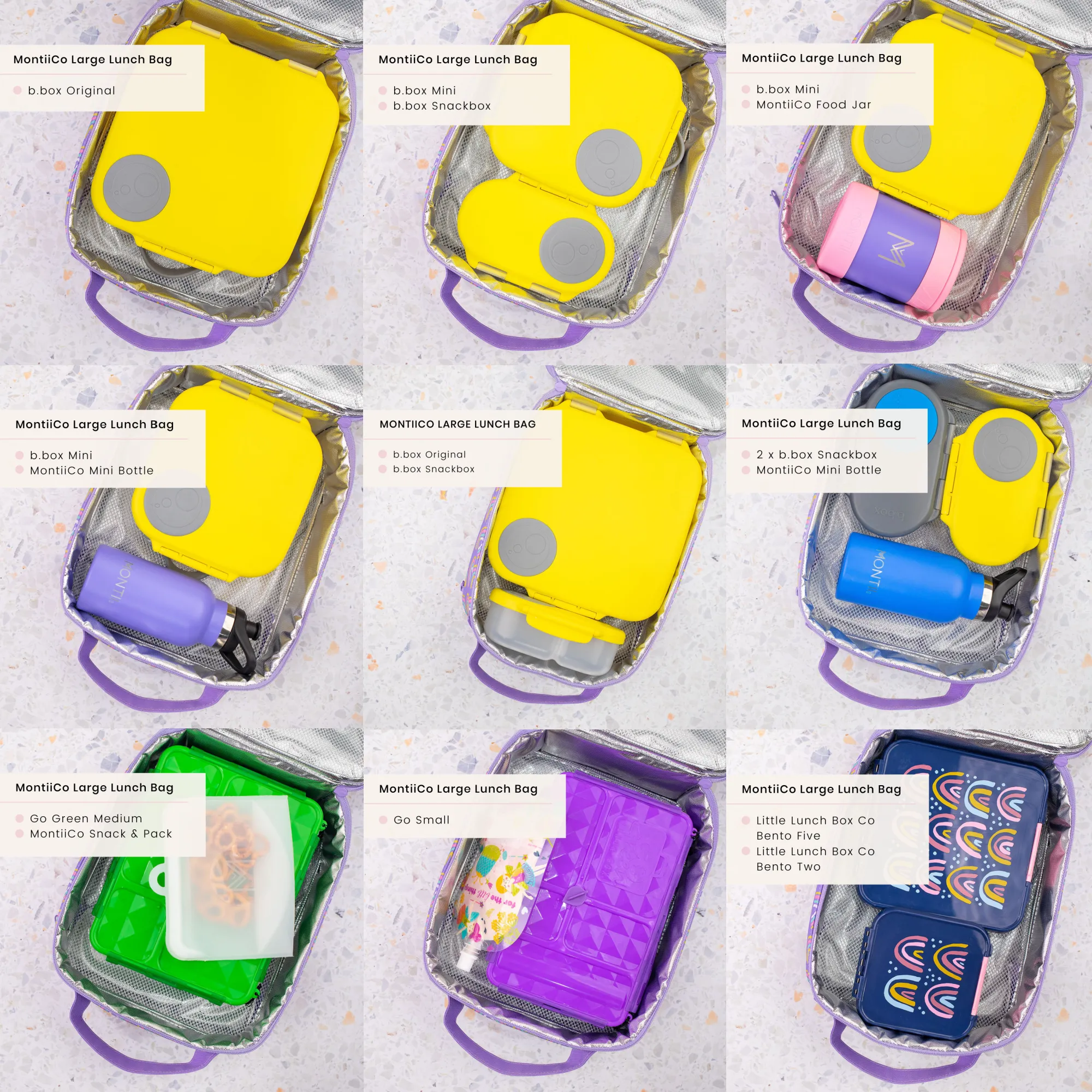 MontiiCo Large Insulated Lunch Bag - Butterflies