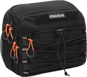 MOSISO Motorcycle Handlebar Bag, Motorcycle Bag for Front Fork with Rain Cover&Shoulder Strap, Motorbike Sissy Bar Tool Bag for Motorbike Cruiser Softail Dyna Sportsters Dirt Bike Bicycle ATV, Black