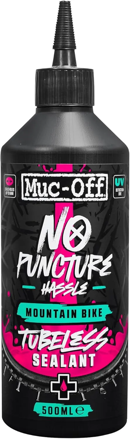 Muc-Off MTB Tubeless Sealant, 500ml - Tubeless Tire Sealant for Bicycle Puncture Repair - Durable Bike Tire Sealant for Mountain Bikes