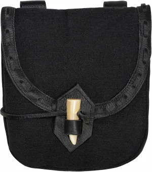 Mythrojan Viking Leather Belt Bag - Medieval & Renaissance Costume Accessories - LARP Waist Bag - Cosplay Coin Purse - Antique Vintage Coin Pouch