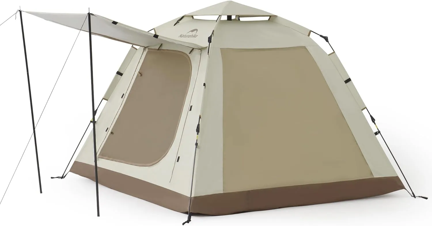 Naturehike Ango Camping Tent,3 Person 4 Person Instant Cabin Tent,Easy Setup Pop up Tents for Camping,3-4 People Family Camp Tent