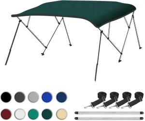 Naviskin 10 Optional Colors Available 3-4 Bow 13 Different Size Bimini Top Cover Includes Mounting Hardwares,Storage Boot with 1 Inch Aluminum Frame